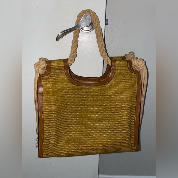 MARNI MARCEL RAFFIA NORTH SOUTH ROPE TOTE BAG PRELOVED - Picture 5 of 16